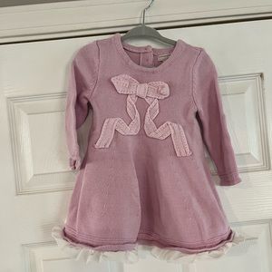 Catherine Maladrino Mini Purple Knit Baby Dress Size 12 Months